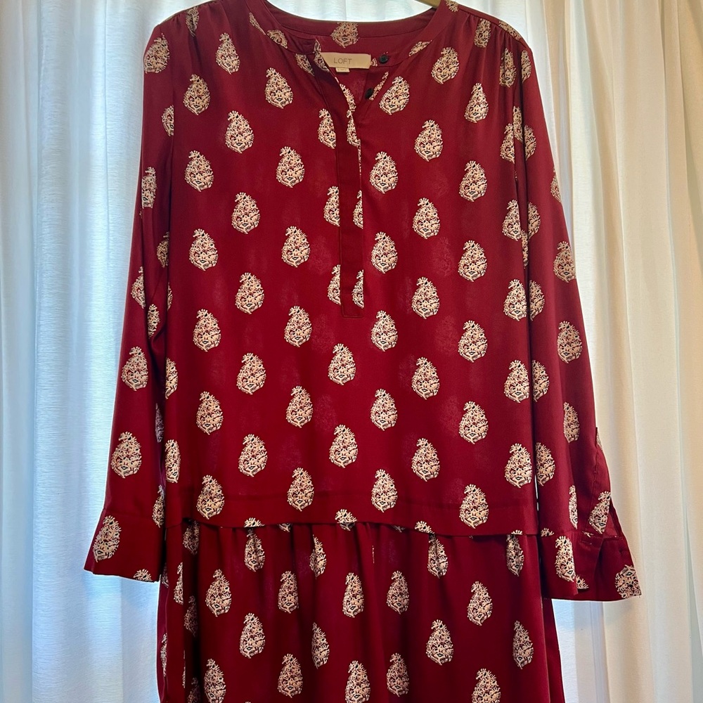 Ann Taylor LOFT Casual Drop-Waist Dress- Size S